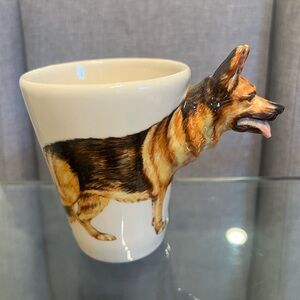 Signed blue witch German Shepherd Ceramic Mug